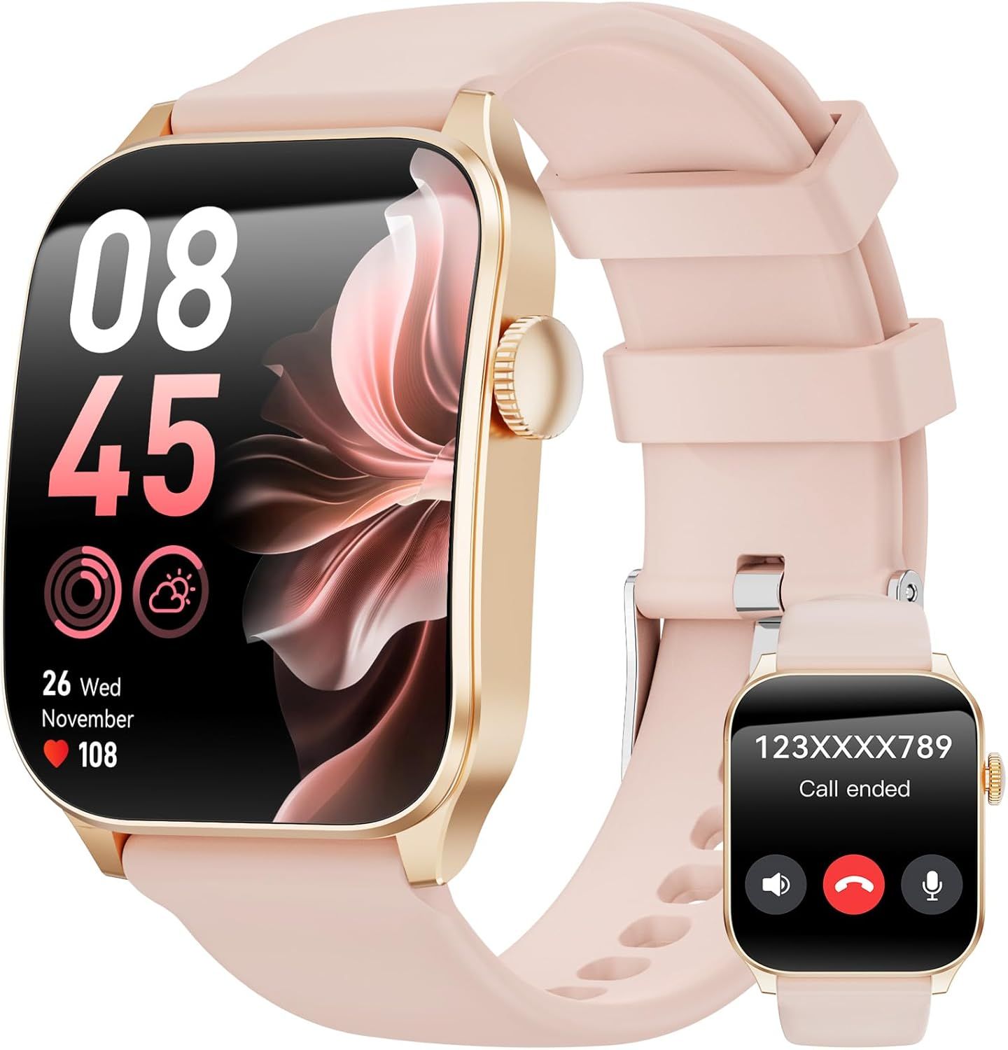Smartwatch Curva para Hombres y Mujeres, Pantalla Curva de 1,91'', Llamadas Bluetooth, 120+ Modos Deportivos, Monitor de Sueño/Frecuencia Cardíaca, Resistente al Agua IP67