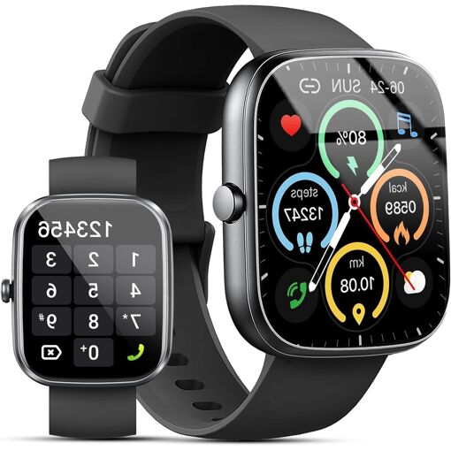 Montre Connectée Homme Femme de MAEC GROUPE CAHORS, Écran Tactile HD 1.91'' avec Appel Bluetooth, 110+ Modes Sportifs, Suivi du Sommeil/Fréquence Cardiaque/SpO2, Étanche IP68 pour Android/iOS