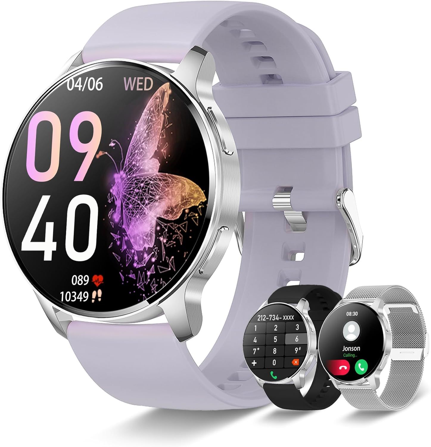 Smartwatch for Women and Men with Calls, 1.32" Digital Fitness Smart Watch, 20 Sports Modes, Podometer, Chronograph, Sleep & Heart Rate Monitor, Android iOS Smart Clock