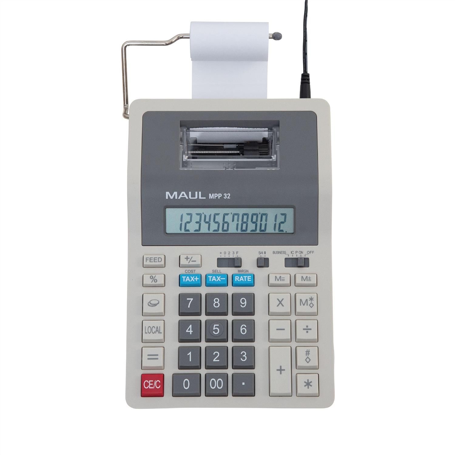 MAUL Desktop Calculator-Printer MPP 32, Grey