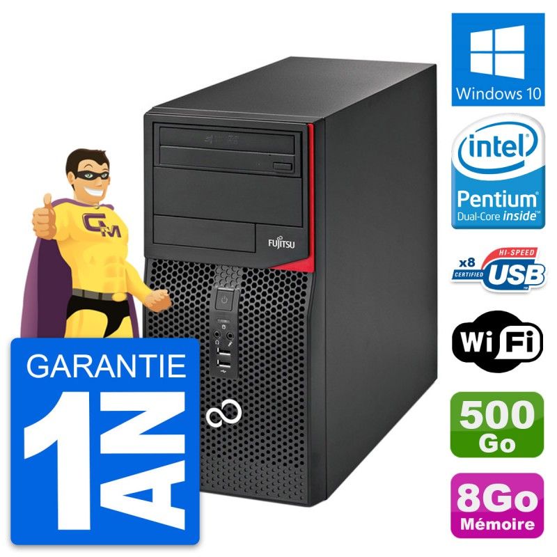 Fujitsu Esprimo P520 Desktop Computer - Intel Core i3-4170, 8GB RAM, 500GB HDD, Windows 10, WiFi