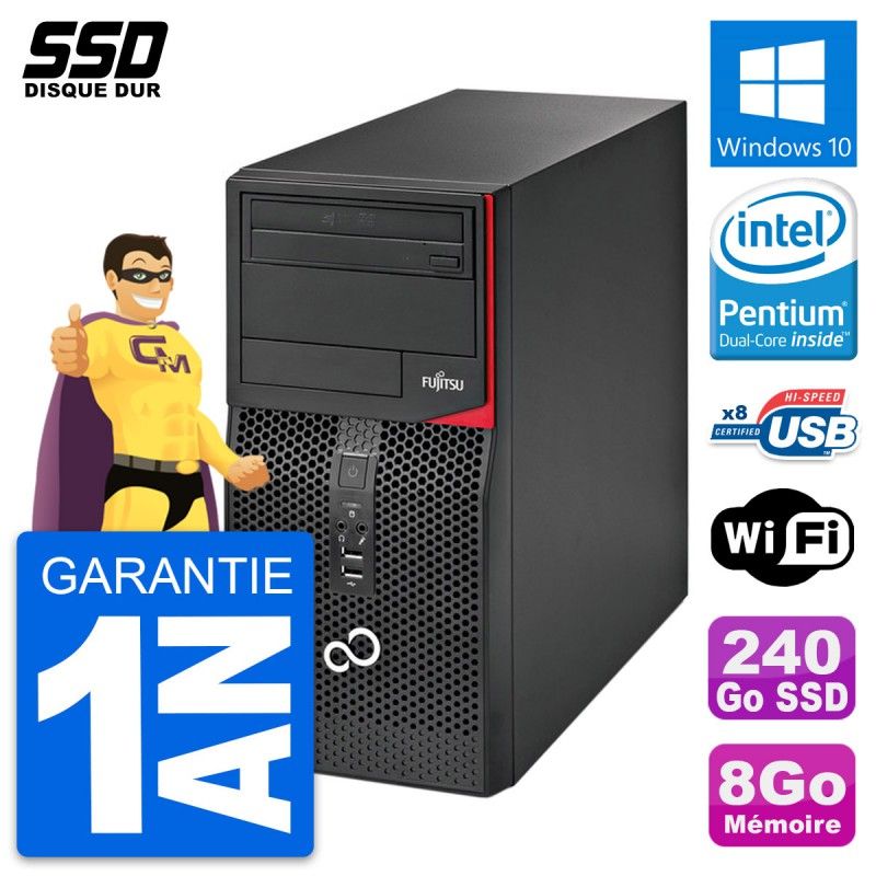 Fujitsu Esprimo P520 Desktop PC - Intel G3220, 8GB RAM, 240GB SSD, Windows 10, WiFi