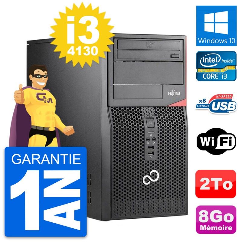 Fujitsu Esprimo P520 MT Desktop PC - Intel i3-4130, 8GB RAM, 2TB HDD, Windows 10, WiFi