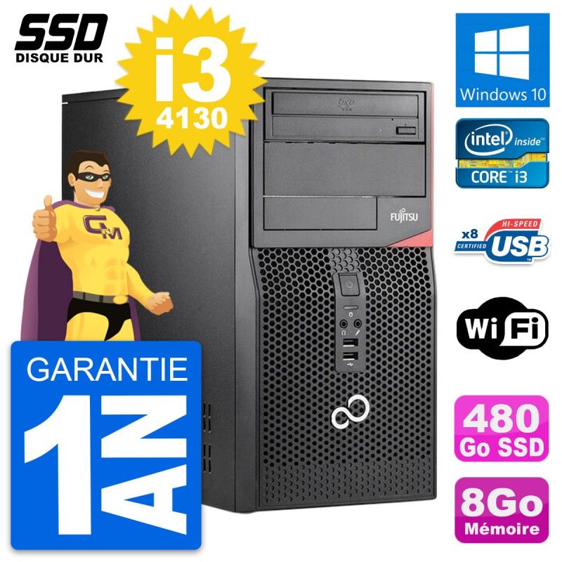 Fujitsu Esprimo P520 MT - Intel i3-4130, 8GB RAM, 480GB SSD, Windows 10