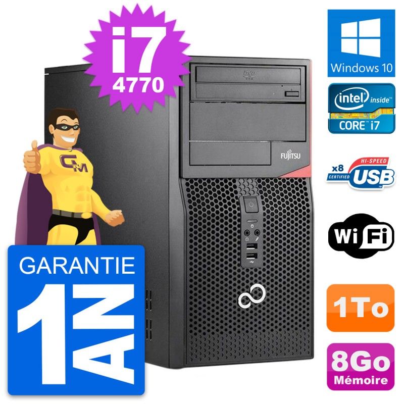 Fujitsu Esprimo P520 MT - Intel i7-4770, 8GB RAM, 1TB HDD, Windows 10, WiFi