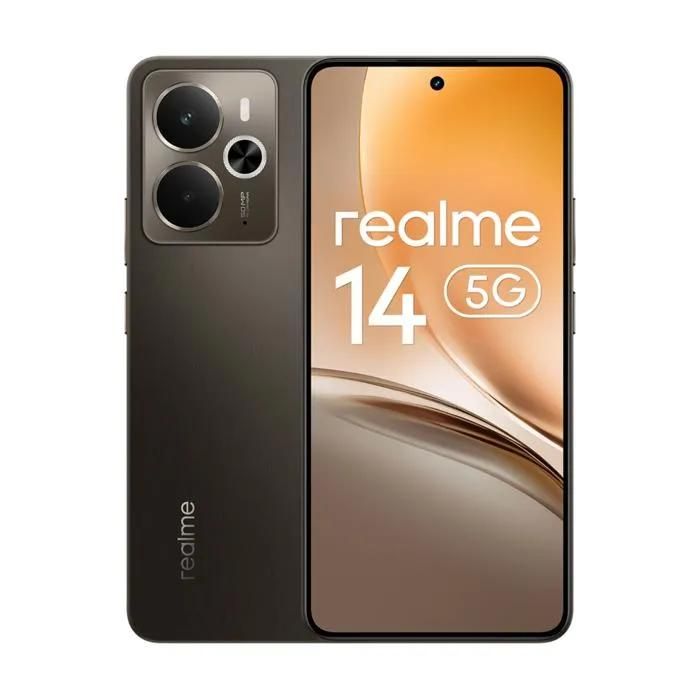 Realme 14 5G - 8GB/256GB, Metallic Brown (Storm Titanium) Dual SIM