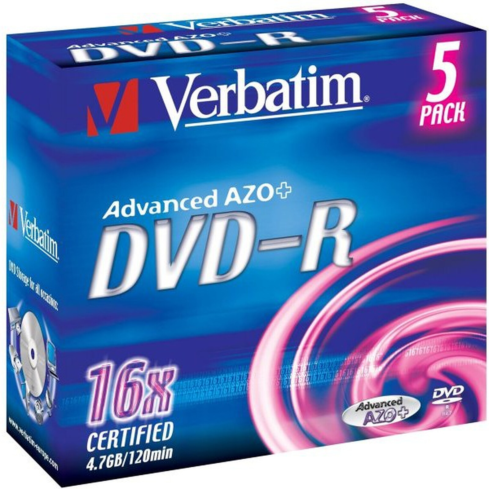 Verbatim 4.7GB 16x DVD-R (5 packs)
