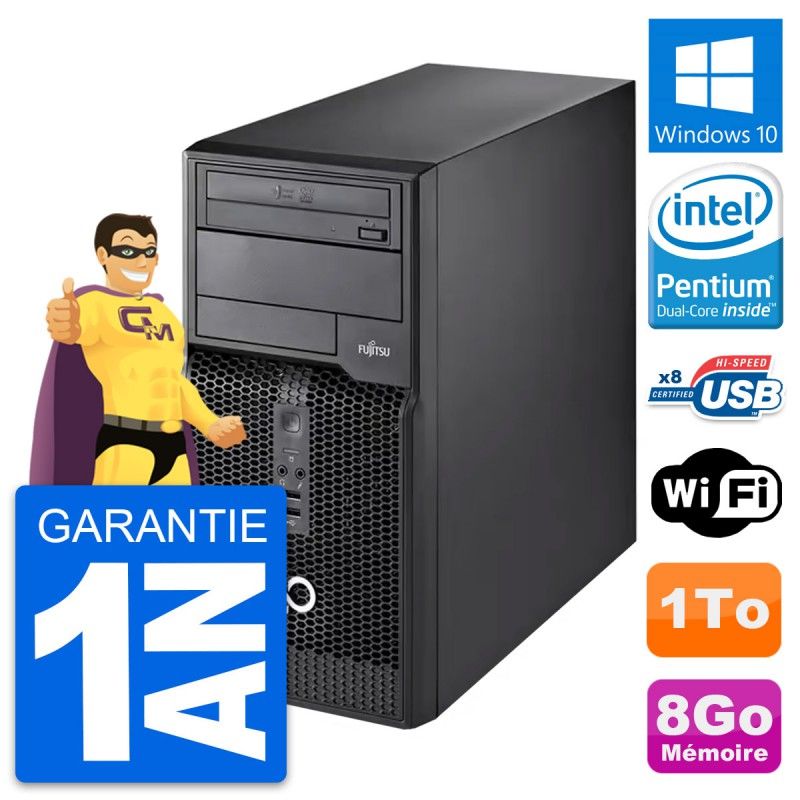 Fujitsu Esprimo P510 Desktop PC - Intel G2020, 8GB RAM, 1TB HDD, Windows 10, WiFi