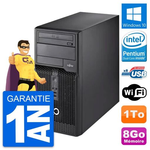 Fujitsu Esprimo P510 Desktop PC - Intel G2020, 8GB RAM, 1TB HDD, Windows 10, WiFi
