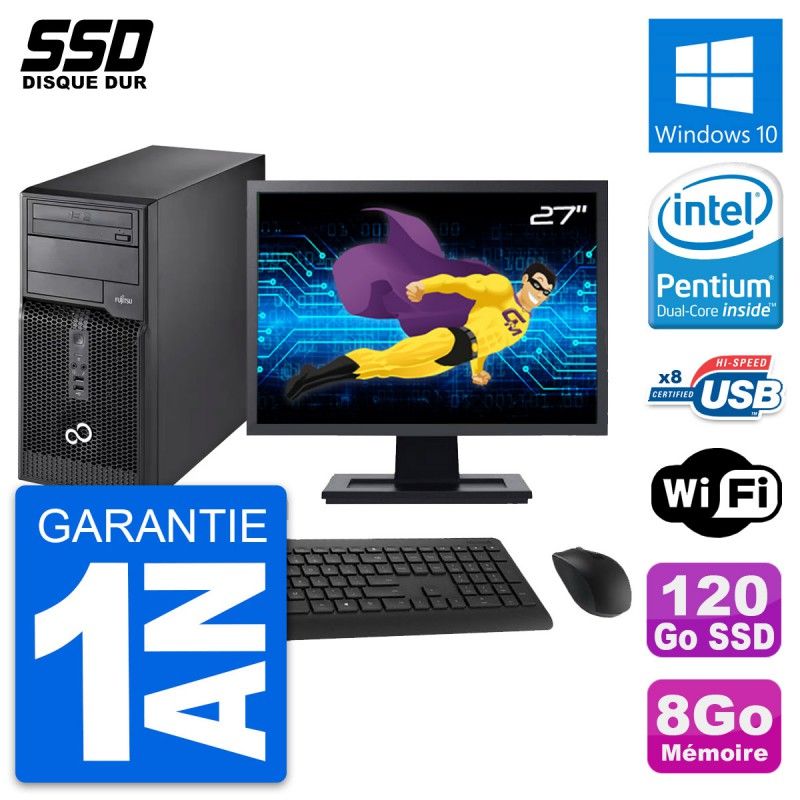 Fujitsu P510 27-Inch PC Tour - Pentium G2020, 8GB RAM, 120GB SSD, Windows 10, WiFi