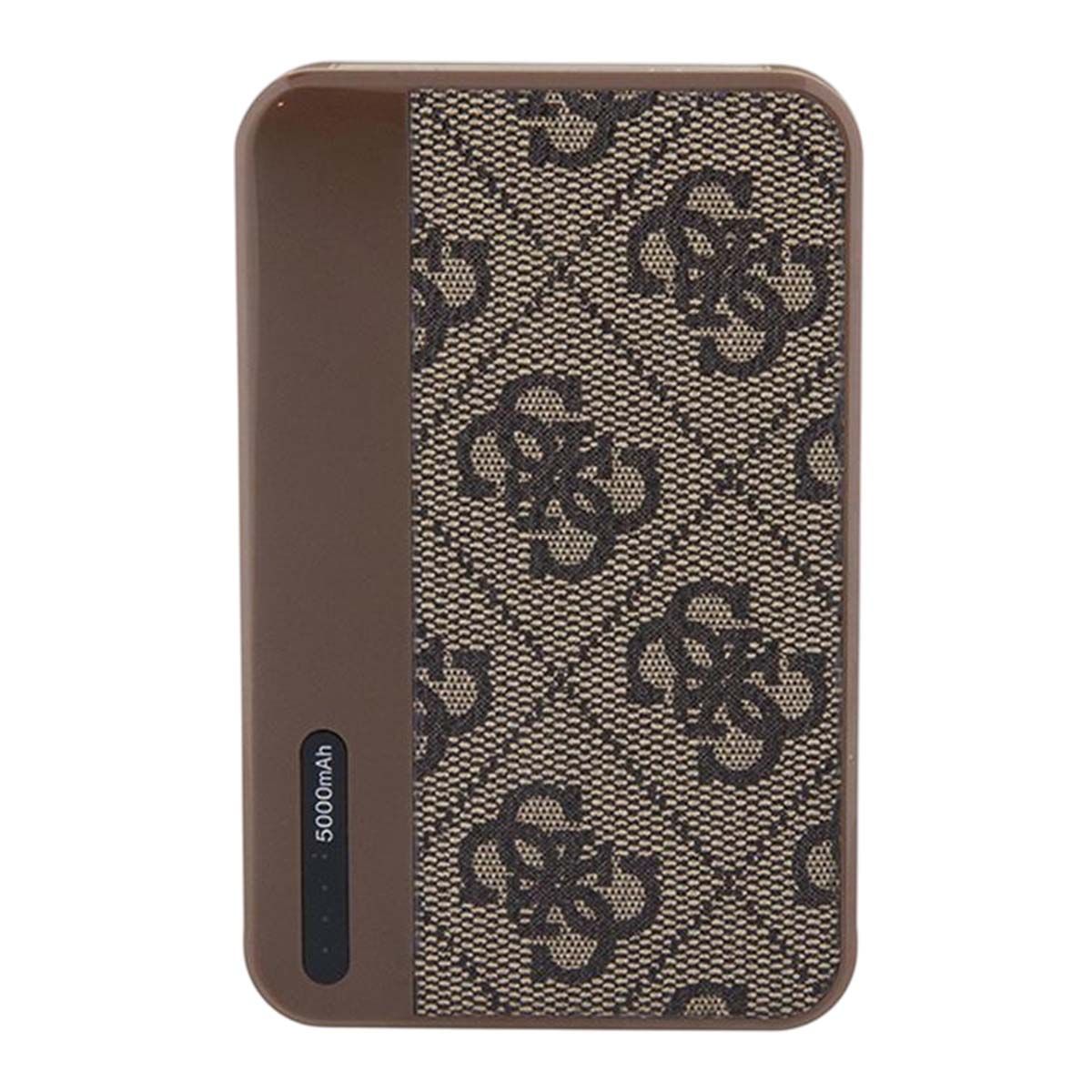 Guess 5000mAh 15W Powerbank with 4G Pattern and Metal Logo - Brown