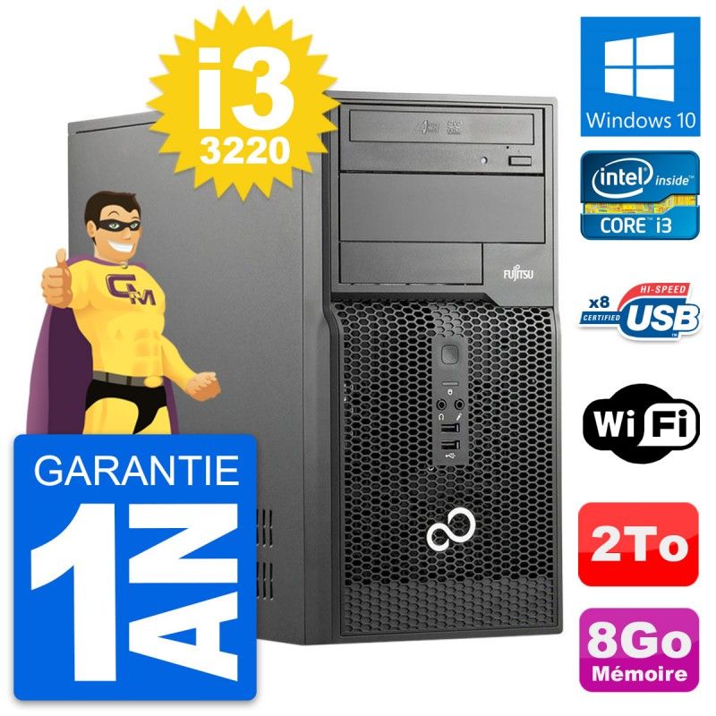 Fujitsu Esprimo P510 Core i3-3220 8GB RAM 2TB HDD Windows 10 WiFi Desktop PC