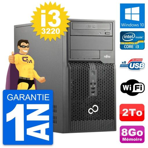Fujitsu Esprimo P510 Core i3-3220 8GB RAM 2TB HDD Windows 10 WiFi Desktop PC