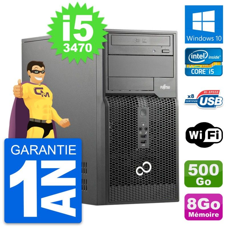 Fujitsu Esprimo P510 Desktop PC - Intel i5-3470, 8GB RAM, 500GB HDD, Windows 10, WiFi