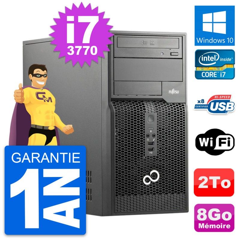 Fujitsu Esprimo P510 Core i7-3770 8GB RAM 2TB HDD Windows 10 WiFi Desktop PC
