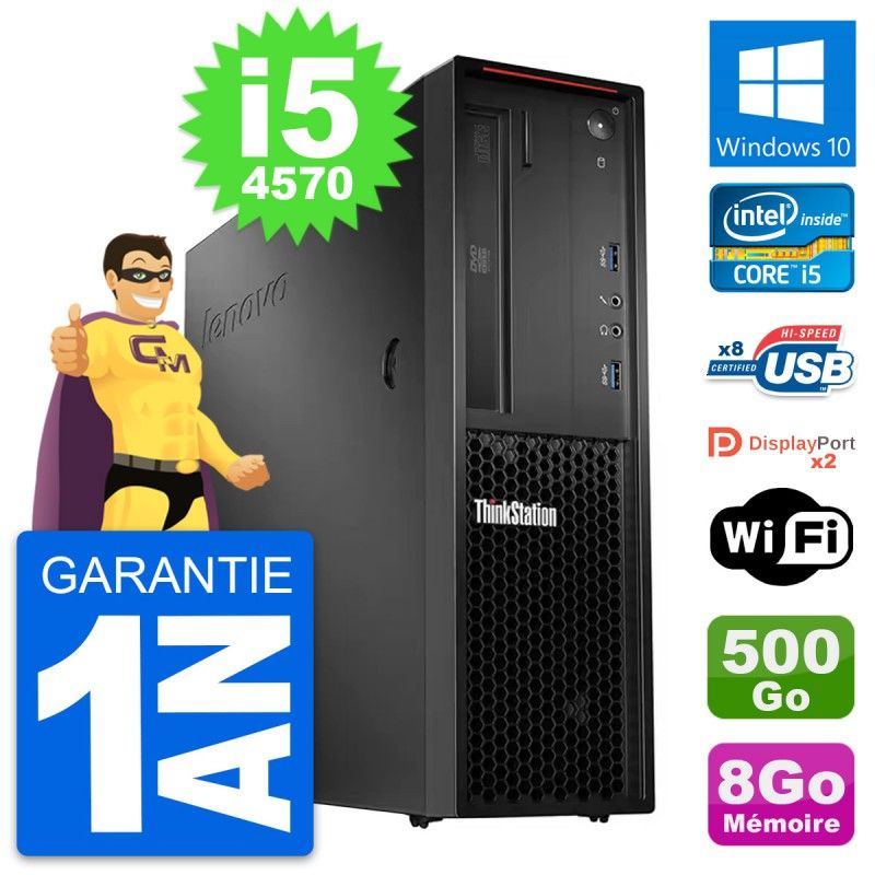 Lenovo ThinkStation P300 SFF i5-4570 8GB RAM 500GB HDD Windows 10 WiFi