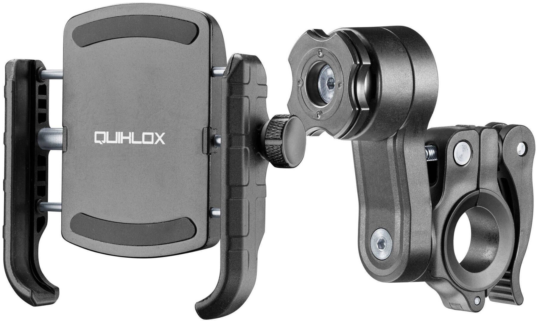 Soporte de bicicleta Interphone Quiklox Crab Pro, soporte de aluminio, negro, para mujeres