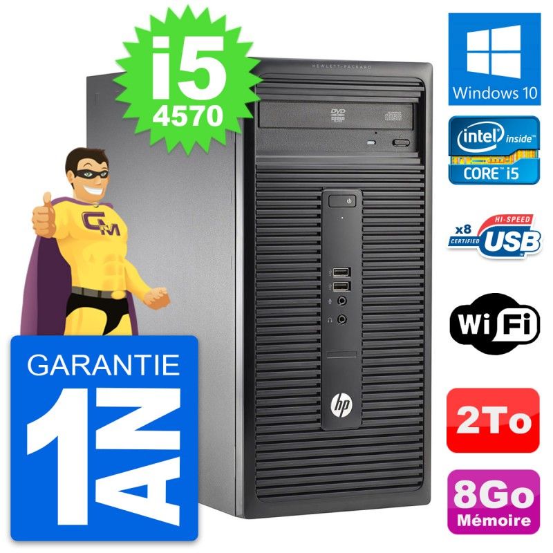 HP 280 G1 MT Desktop PC - Intel Core i5, 8GB RAM, 2TB Storage, Windows 10