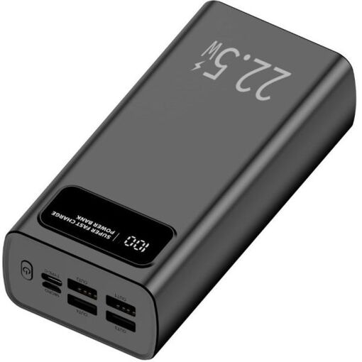 Batería portátil Leotec Lepow30W22K Lipo 30000 mAh Negra