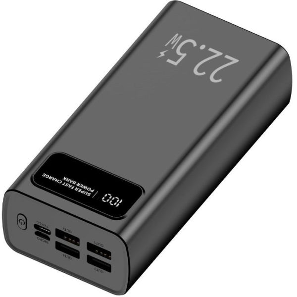 Leotec Lepow30W22K Lithium Polymer (Lipo) Power Bank 30000mAh Black