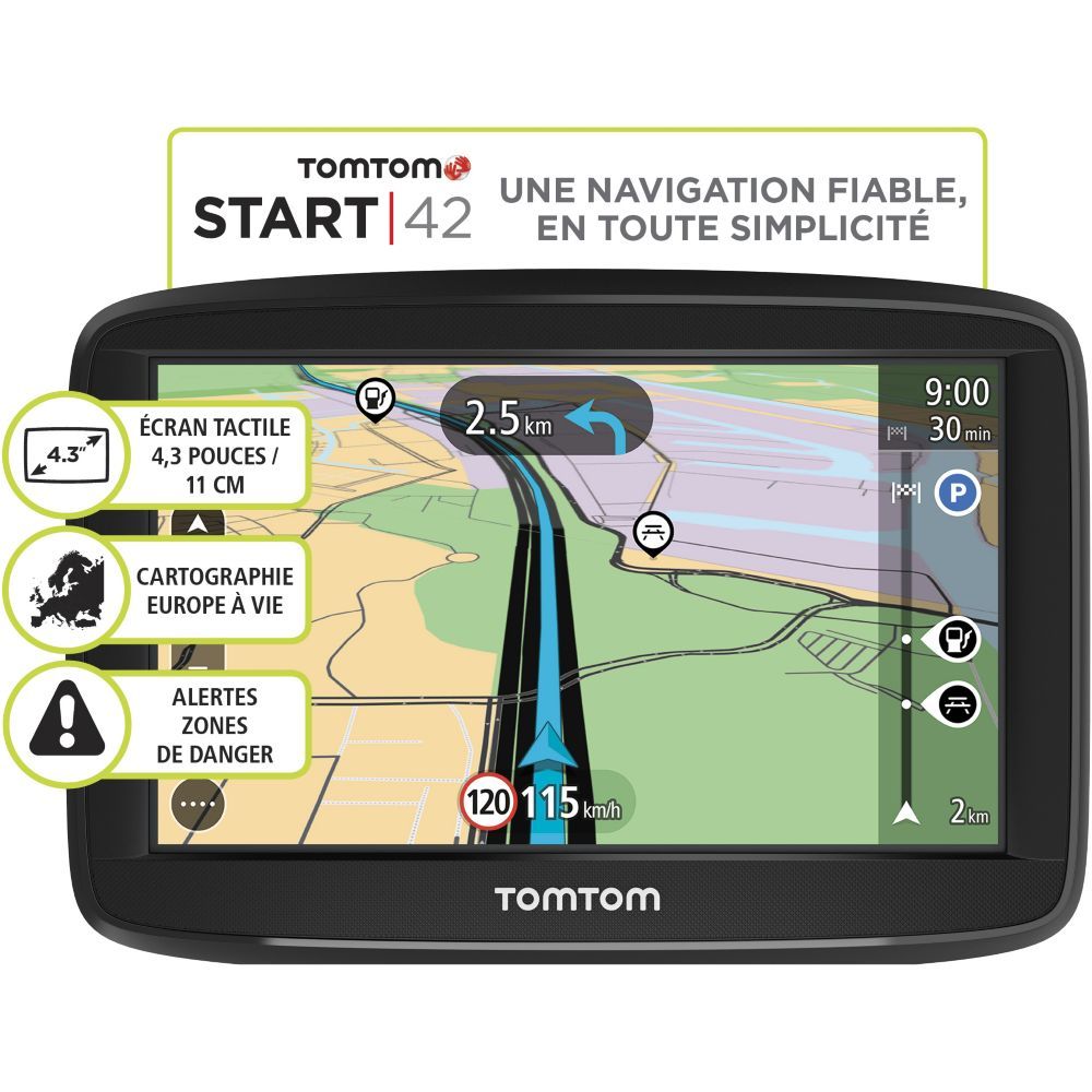 TomTom Start 42 - Navegador GPS - Pantalla grande de 4,3 pulgadas