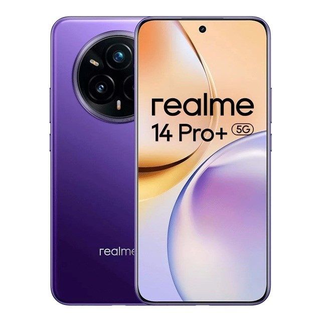 Teléfono inteligente Realme 14 Pro + 5G, Violeta, 12 GB RAM, 512 GB almacenamiento