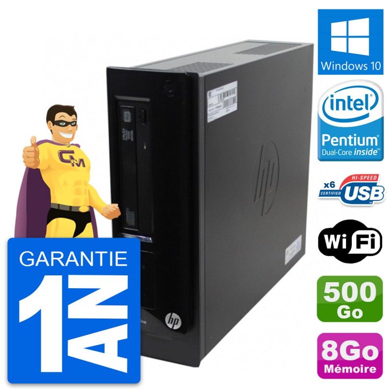 HP Pro 3300 SFF PC - Intel Pentium G630, 8GB RAM, 500GB HDD, Windows 10, WiFi