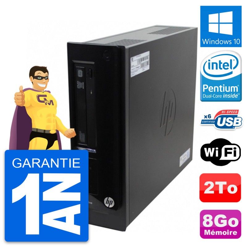HP Pro 3300 SFF PC - Intel Pentium G630, 8GB RAM, 2TB HDD, Windows 10, WiFi