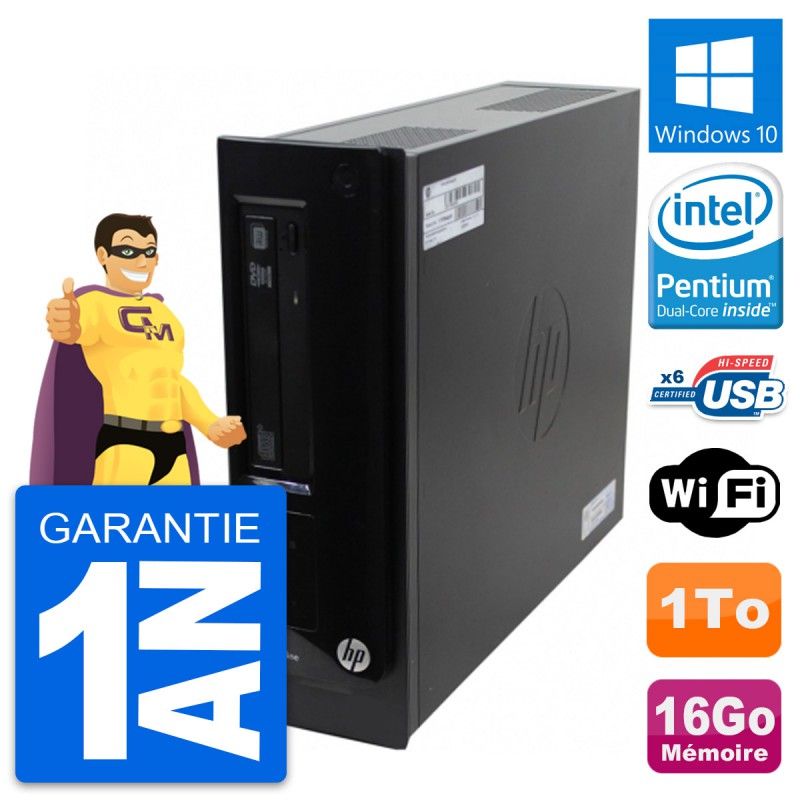 HP Pro 3300 SFF PC - Intel Pentium G630, 16GB RAM, 1TB HDD, Windows 10, WiFi