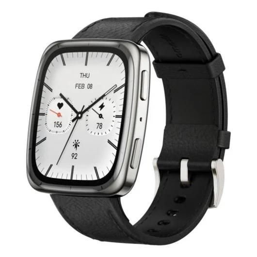 Amazfit Active 2 Square Premium NFC Smartwatch 1.75" AMOLED GPS Silver with 2 Straps
