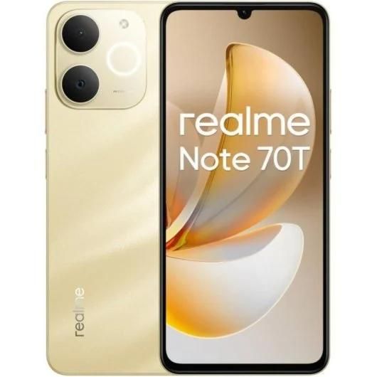 Realme Note 70T - 4GB/128GB, 6.74" Screen, 6000mAh Battery, AI, WiFi 5, Android 15, Golden