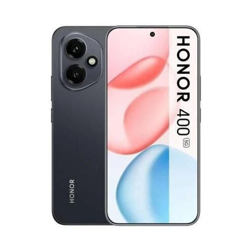 Honor 400 5G - 8 Go/256 Go, 6,55'' AMOLED, Caméra IA 200 MP, Recharge rapide 66 W, Wi-Fi AX, Écouteurs Earclip - Noir
