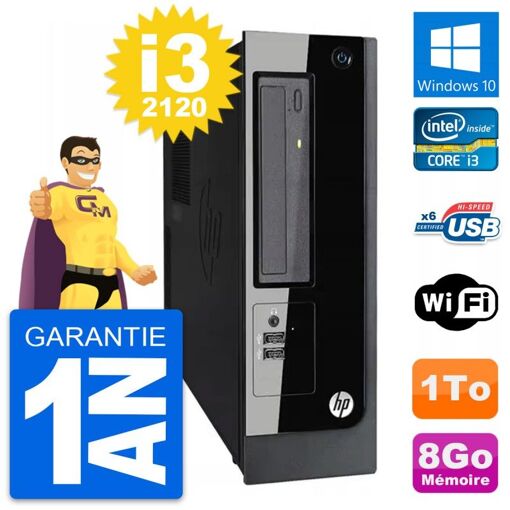 HP Pro 3300 SFF PC - Intel Core i3-2120, 8GB RAM, 1TB HDD, Windows 10, WiFi