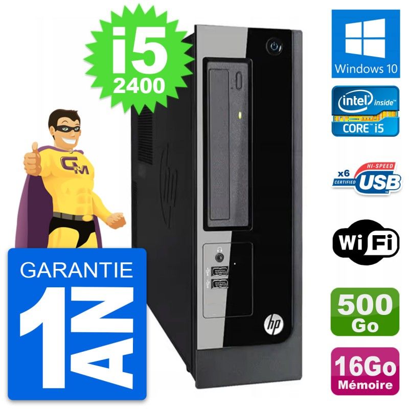 HP Pro 3300 SFF PC - Intel Core i5, 16GB RAM, 500GB HDD, Windows 10, WiFi