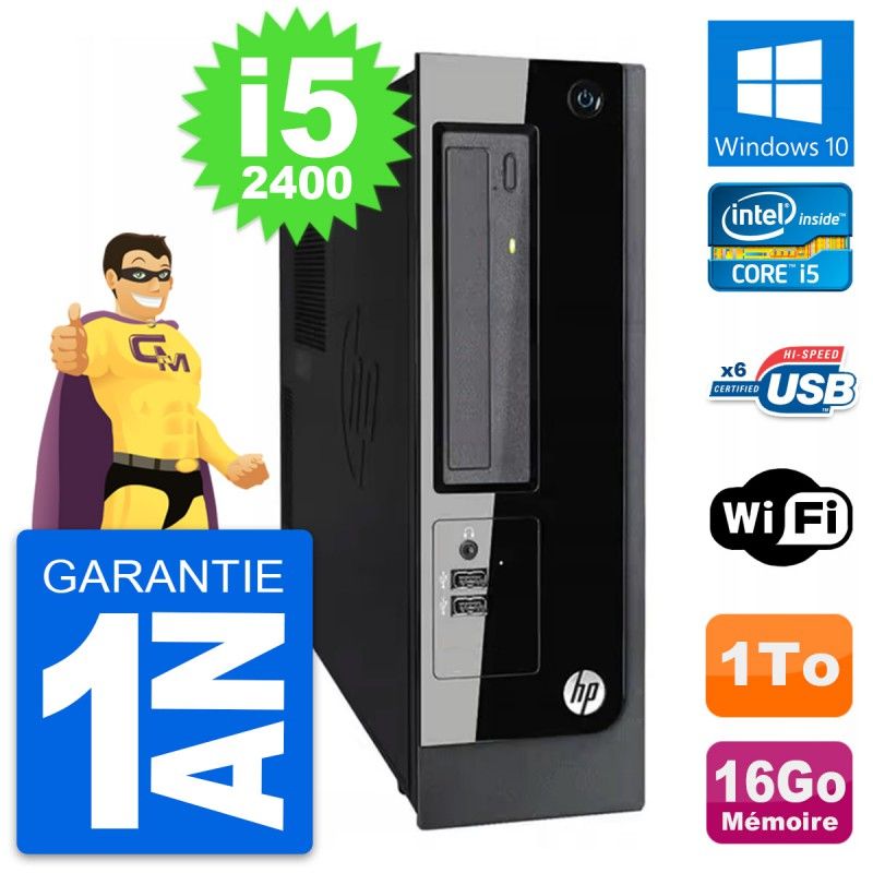 HP Pro 3300 SFF PC - Intel Core i5, 16GB RAM, 1TB HDD, Windows 10, WiFi