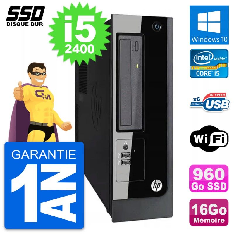 HP Pro 3300 SFF PC - Intel Core i5, 16GB RAM, 960GB SSD, Windows 10, WiFi