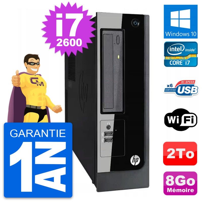 HP Pro 3300 SFF PC - Intel Core i7, 8GB RAM, 2TB Hard Drive, Windows 10, WiFi
