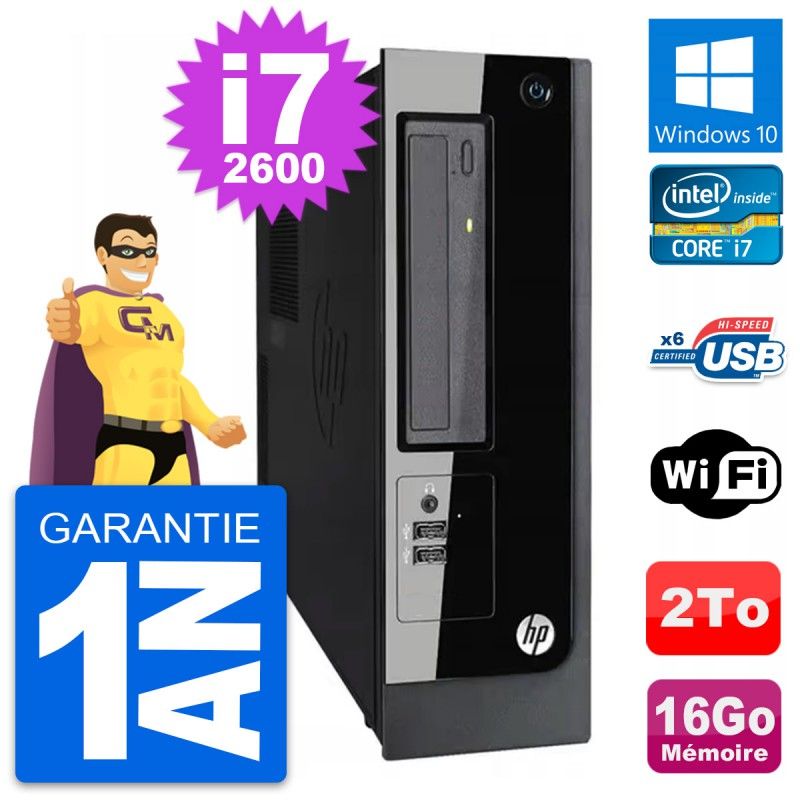 HP Pro 3300 SFF PC - Intel Core i7, 16GB RAM, 2TB Hard Drive, Windows 10, WiFi