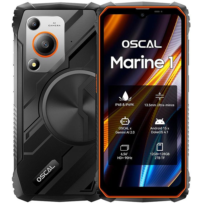 Blackview Oscal MARINE 1 - 6.56" Incasable Phone with 12GB RAM, 128GB Storage, 5100mAh Battery, Android 15