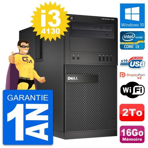 Dell OptiPlex XE2 MT - Intel Core i3-4130, 16GB RAM, 2TB HDD, Windows 10, WiFi