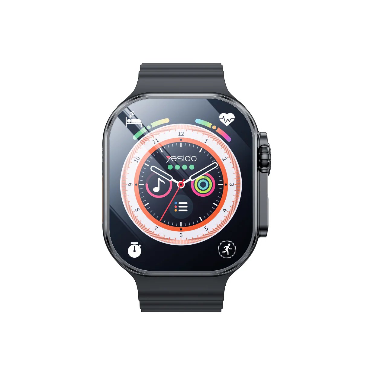 YESIDO Connected Watch 2.01" - HD 240x296 Screen, Wireless Charging, 10-Day Battery Life, IPX4 Waterproof