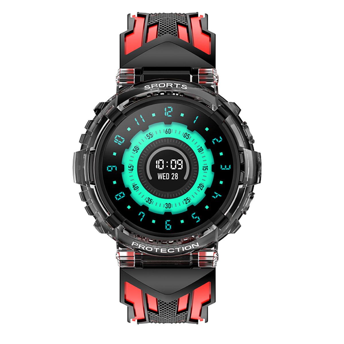 Avizar Vega Waterproof Kids Smartwatch with Heart Rate Sensor - Black/Red