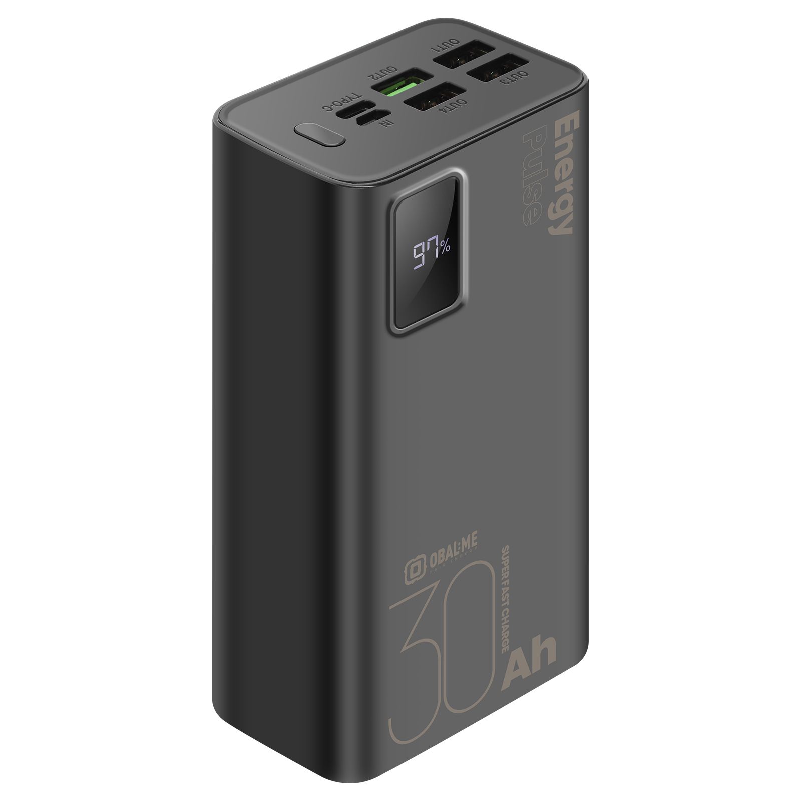 Powerbank 30000mAh EnergyPulse USB-A/USB-C PD 22.5W with Digital Display