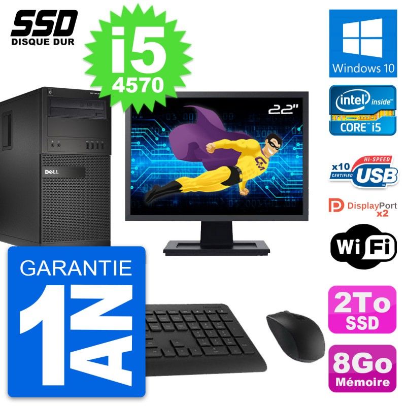 Dell OptiPlex XE2 22-inch All-in-One PC - Intel Core i5, 8GB RAM, 2TB SSD, Windows 10, WiFi
