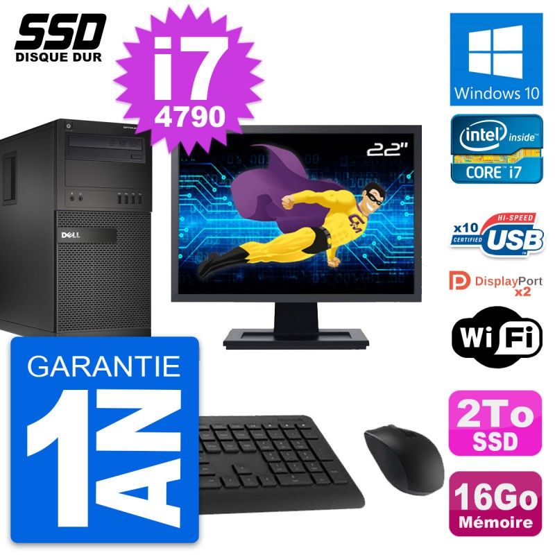 Dell OptiPlex XE2 22-inch All-in-One PC - Intel Core i7, 16GB RAM, 2TB SSD, Windows 10