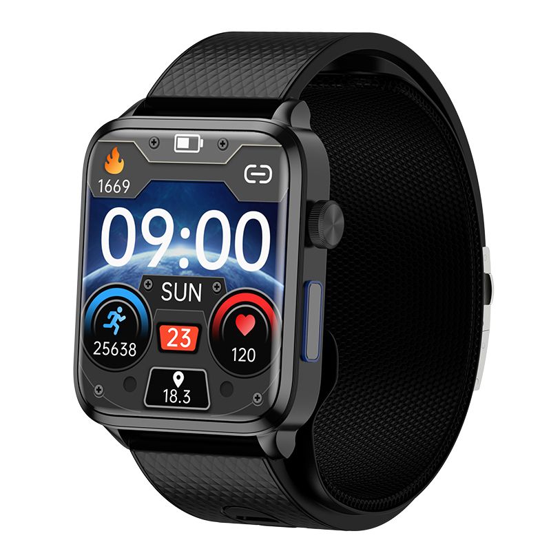 INF Smartwatch with Blood Oxygen and Blood Pressure Monitor - Black