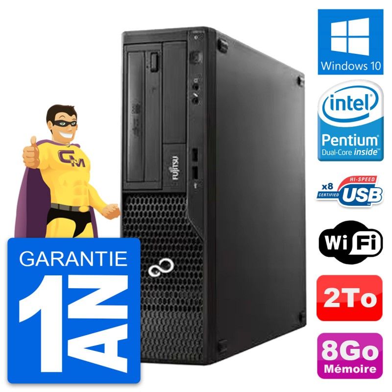 Fujitsu Esprimo E510 DT PC - Pentium G2020, 8GB RAM, 2TB HDD, Windows 10, WiFi