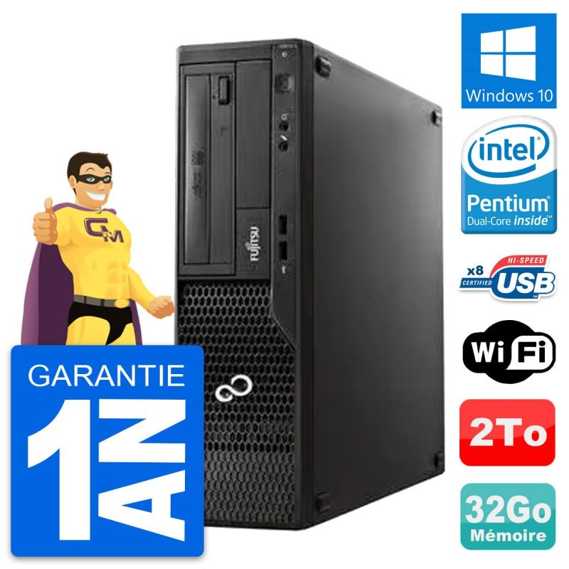 Fujitsu Esprimo E510 DT Desktop PC - Pentium G2020, 32GB RAM, 2TB HDD, Windows 10, WiFi