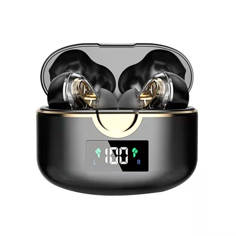 INF Wireless Bluetooth 5.0 Headphones with Two Dynamic Speakers - Black