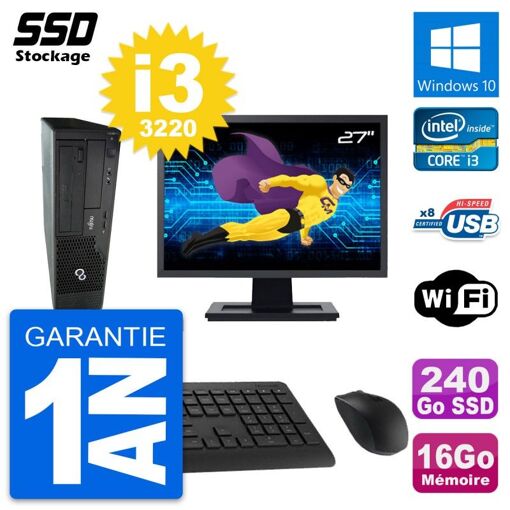PC de escritorio Fujitsu E510 DT de 27 pulgadas